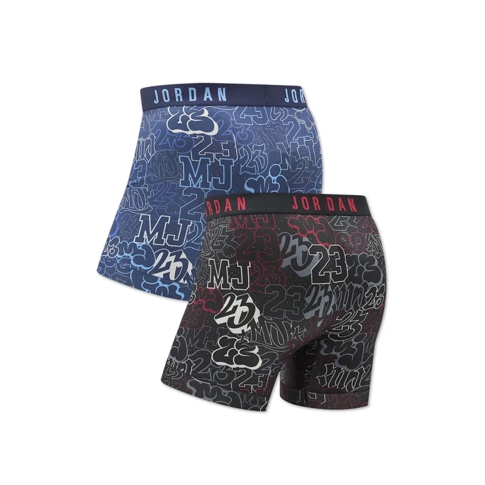 Nike Jordan Flight Micro Boxer Briefs 2 Pack Midnight Navy Dri-FIT Mens Medium